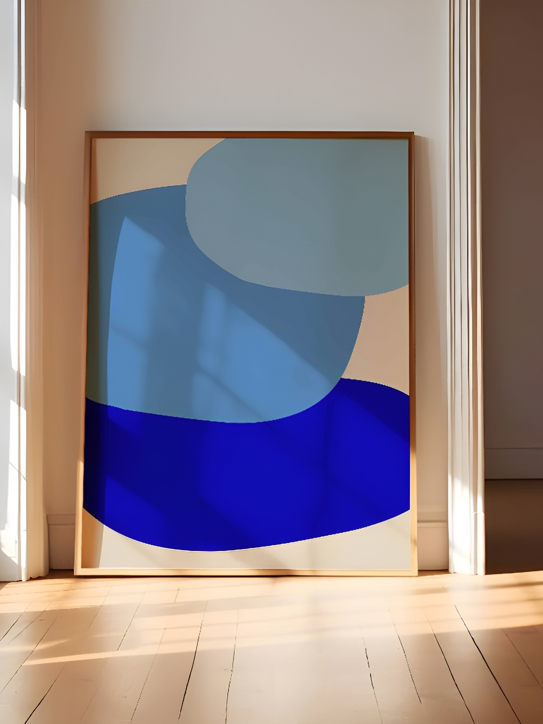 

SAF Brown & Blue Wooden Abstract Wall Art