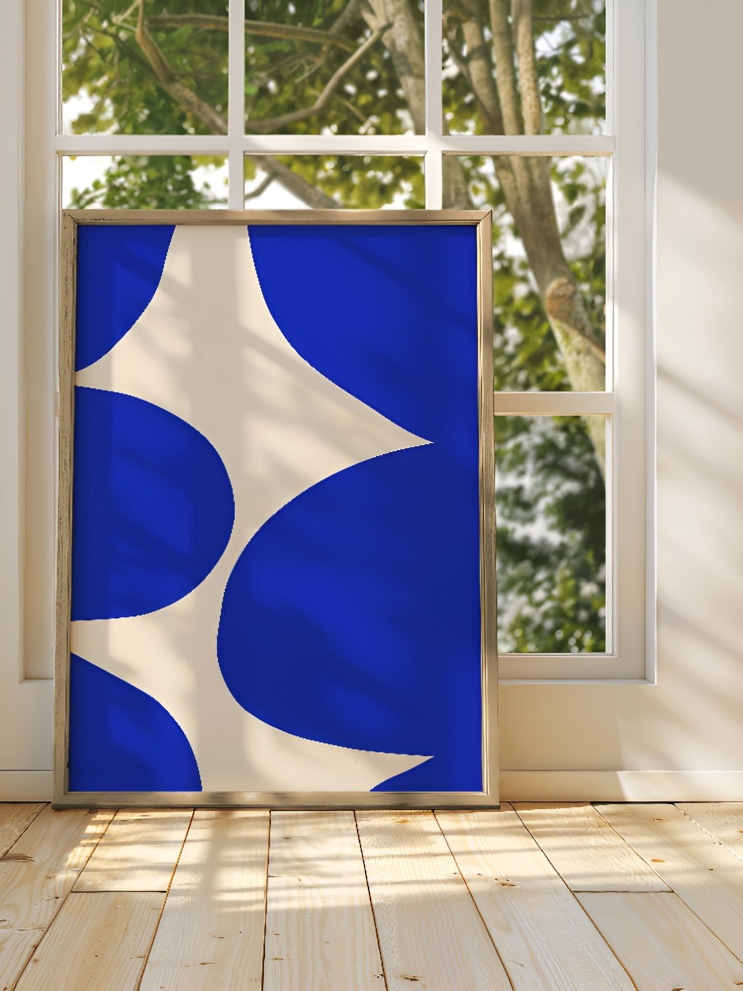 

SAF Brown & Blue Abstract Wooden Paintings Wall Art