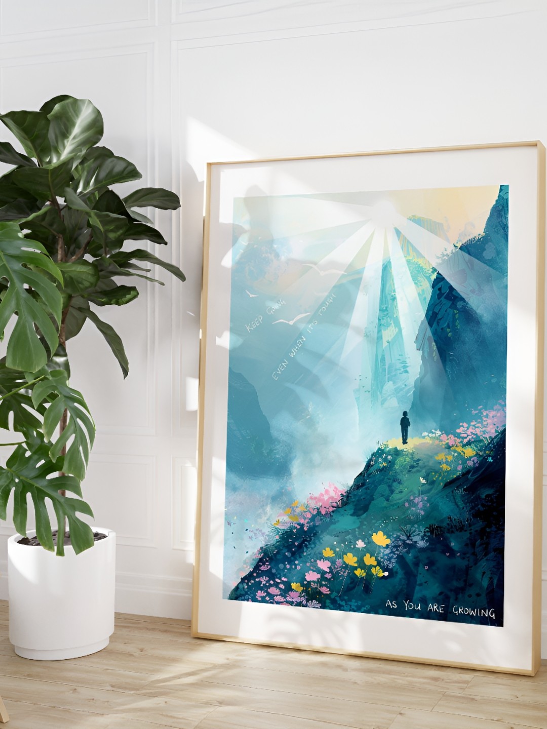 

SAF Brown & Blue 1 Piece Wood Other Wall Paintings