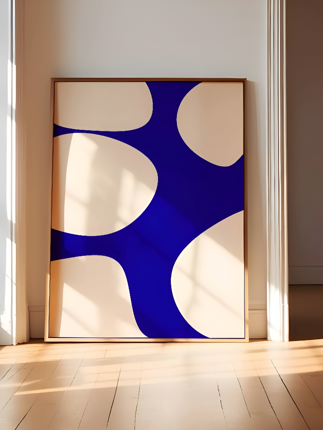 

SAF Brown & Blue Abstract Wooden Painting Wall Art
