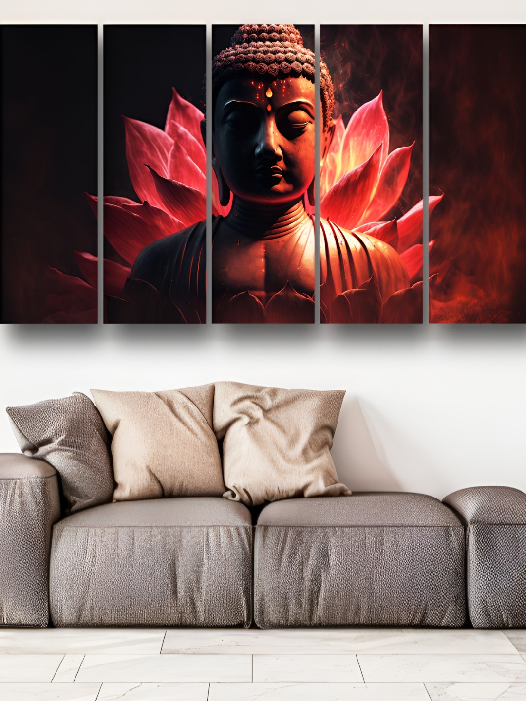 

Casperme Red & Black 5 Pieces Wooden Framed Religious Wall Art