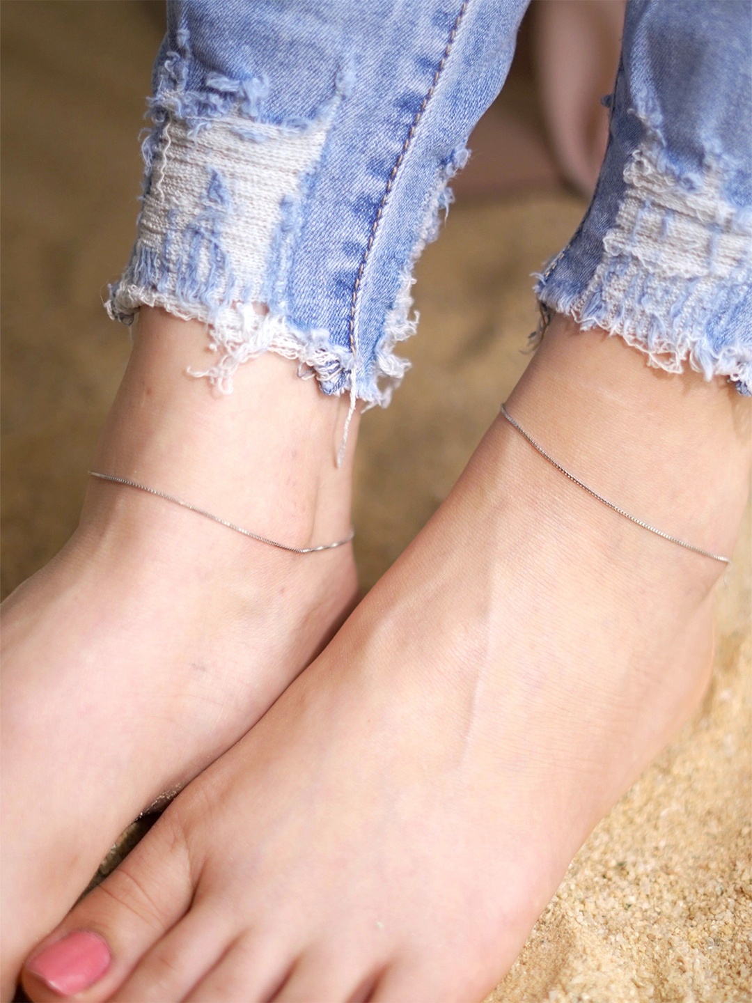 

Zavya Rhodium-Plated 925 Sterling Silver Anklet