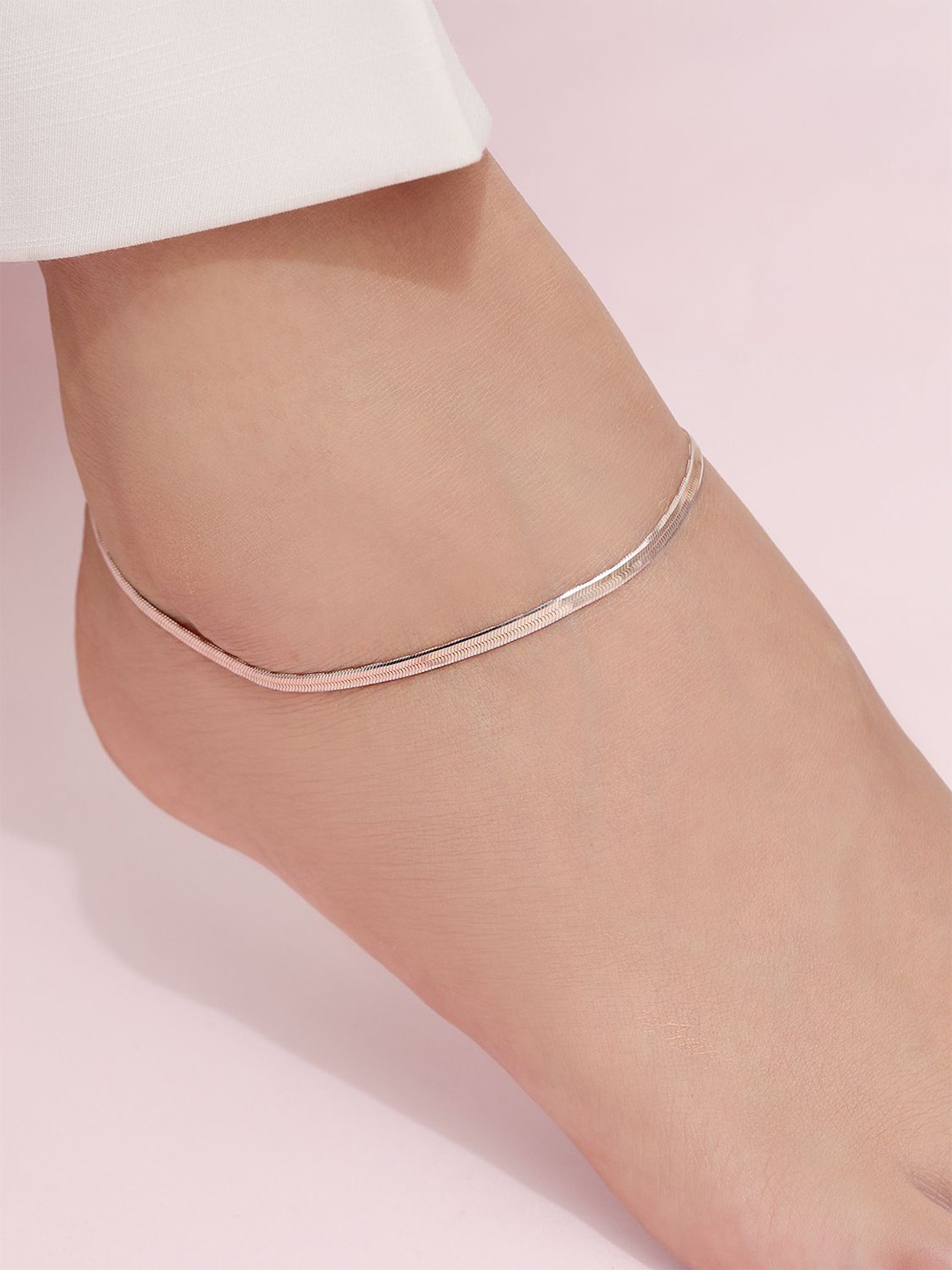 

Zavya Rhodium-Plated 925 Sterling Silver Anklet