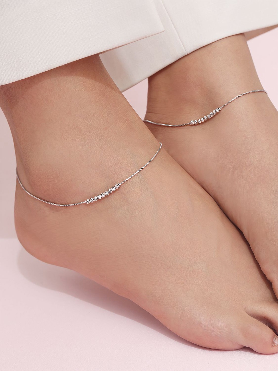 

Zavya Rhodium-Plated 925 Sterling Silver Anklet