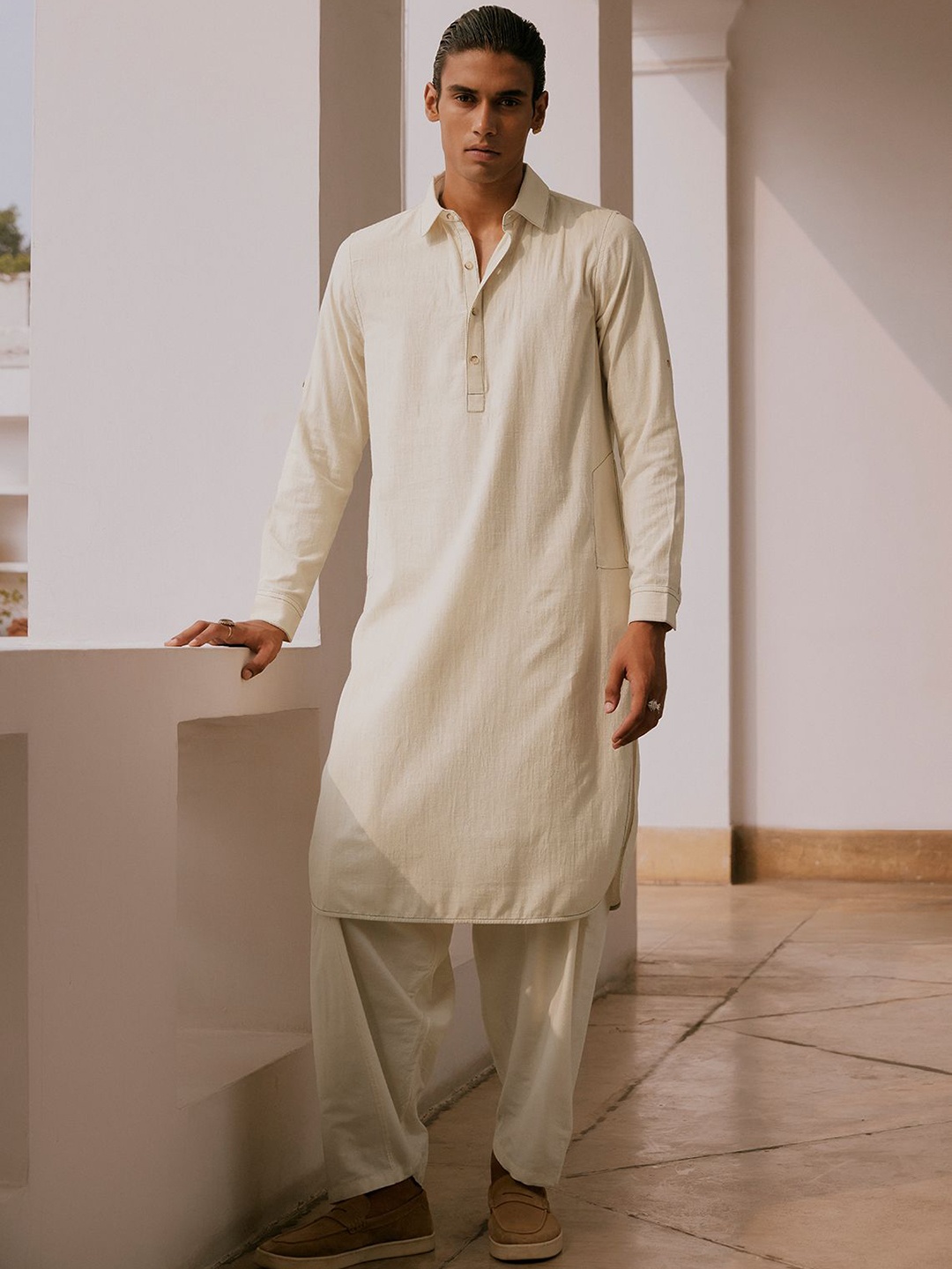 

Andamen Pathani Drawstring Pyjama, Off white