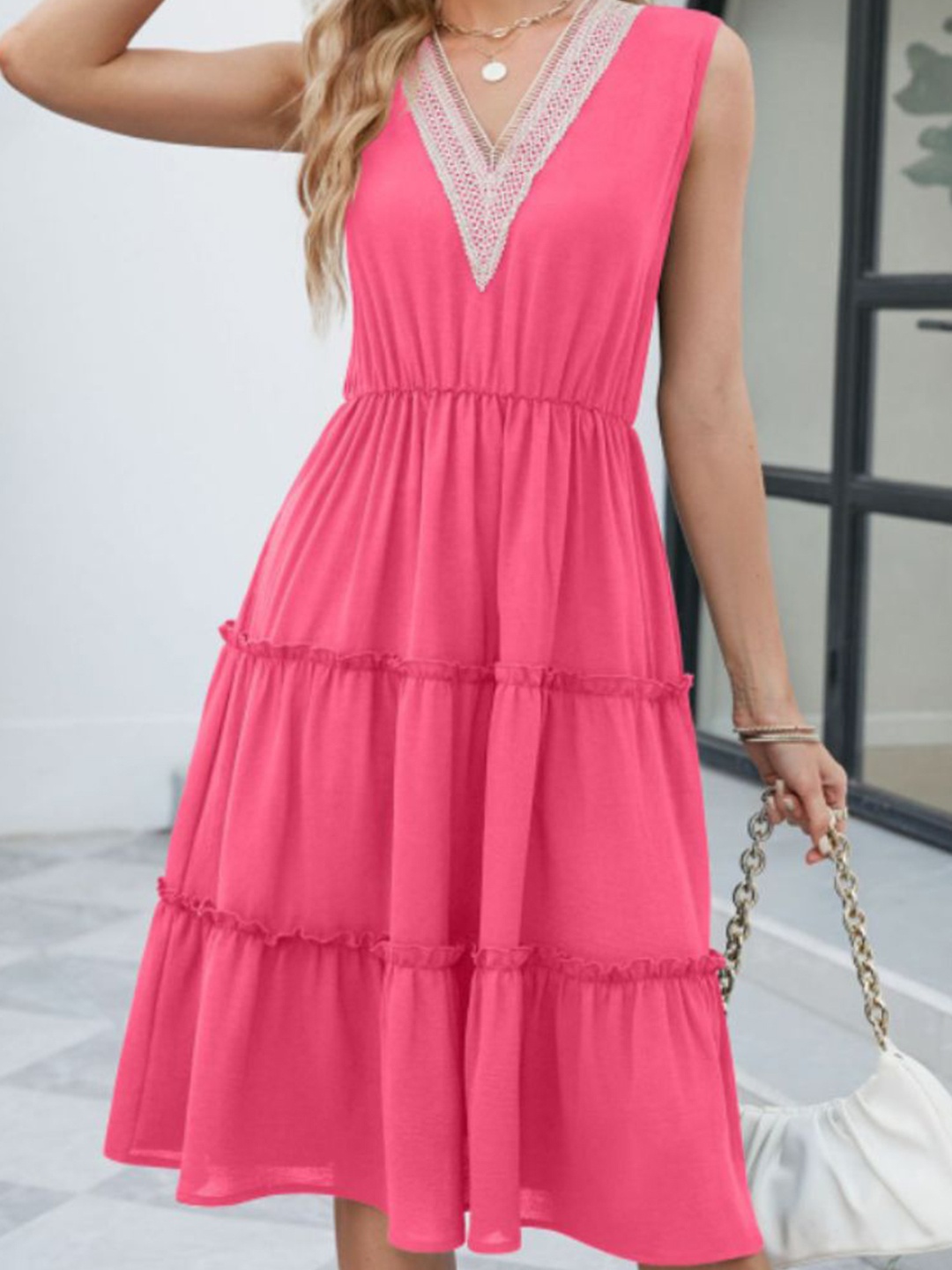 

StyleCast Tiered A-Line Dress, Pink