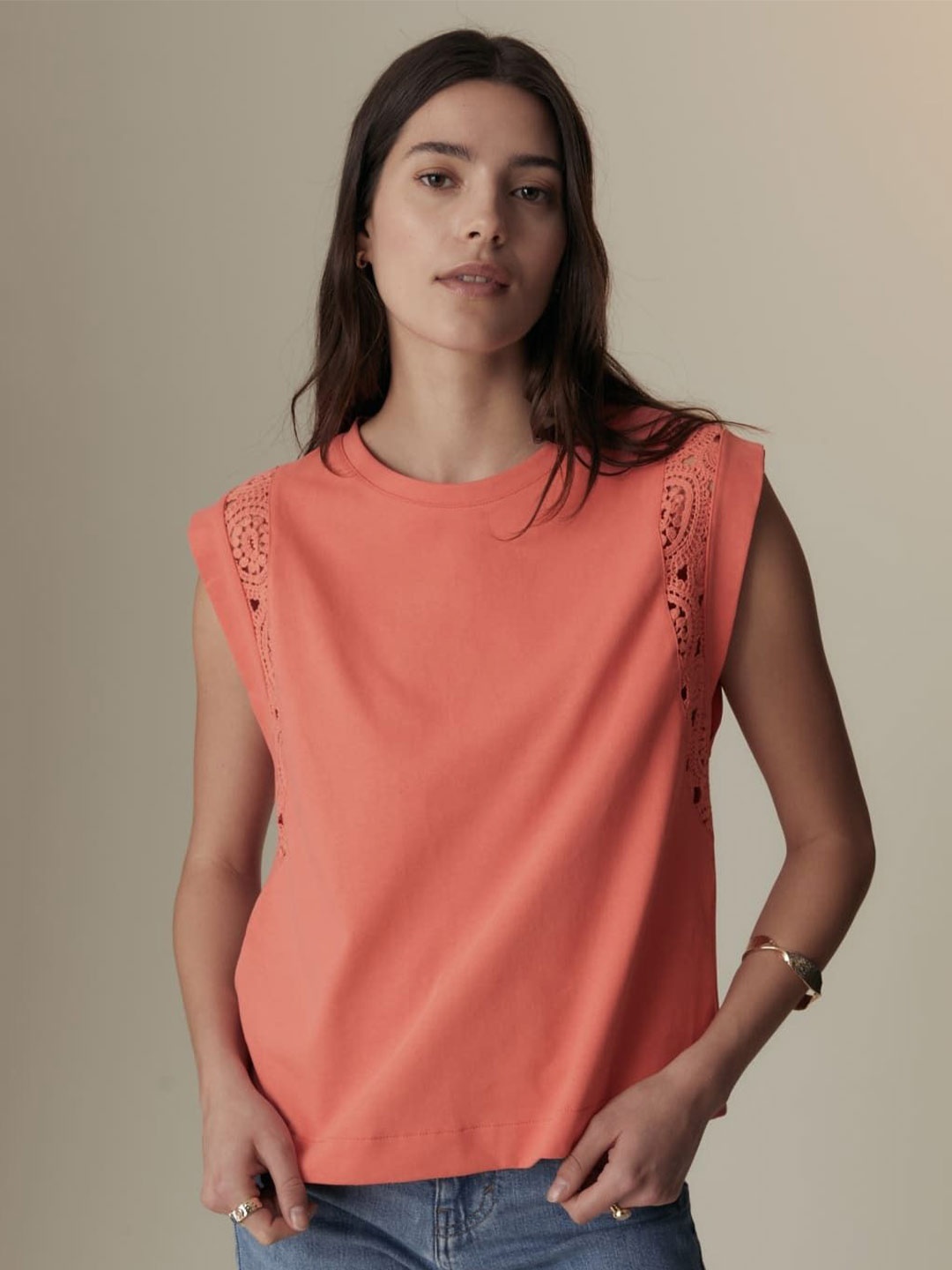 

Marks & Spencer Cotton Top, Coral