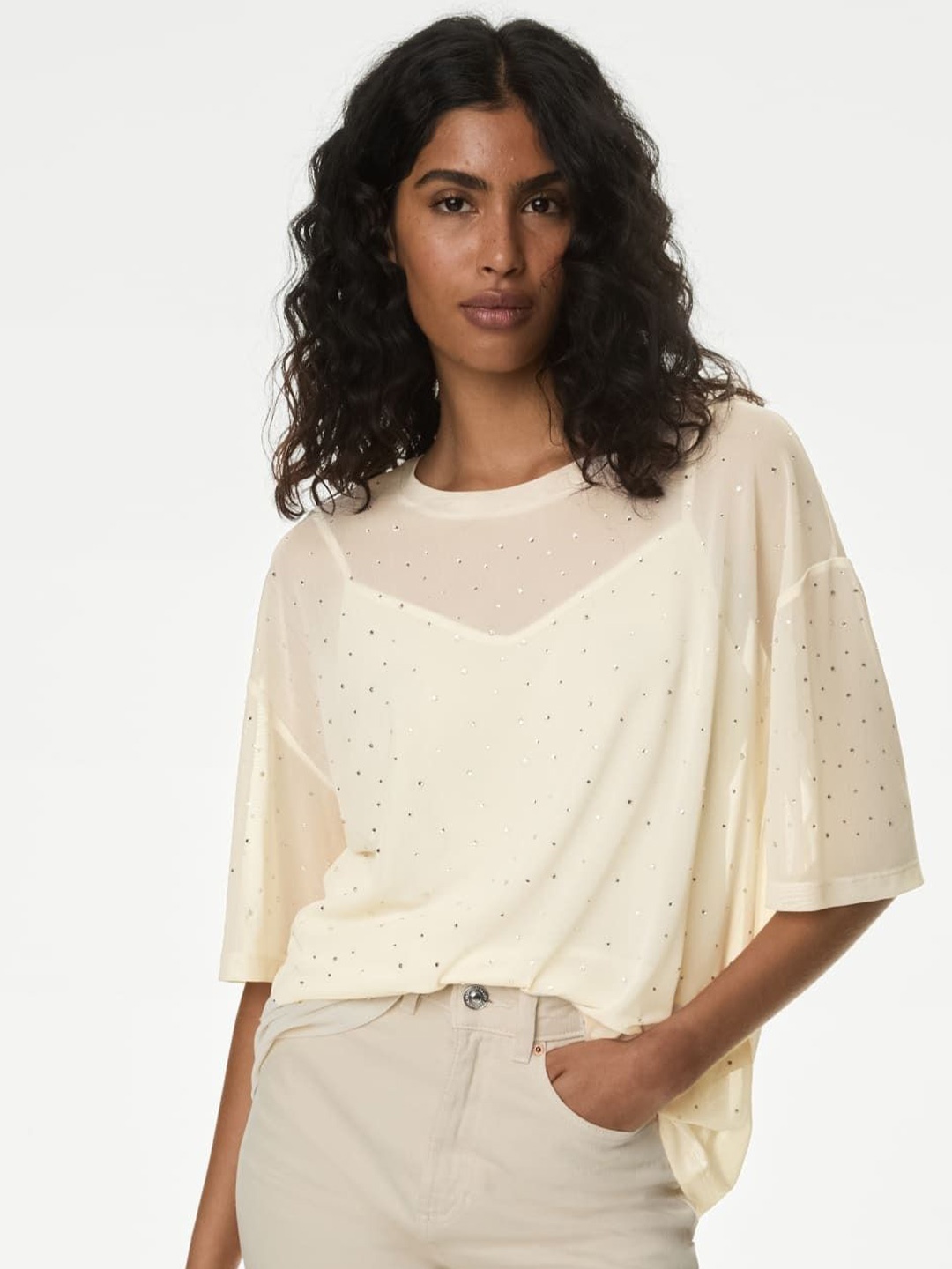 

Marks & Spencer Top, Cream