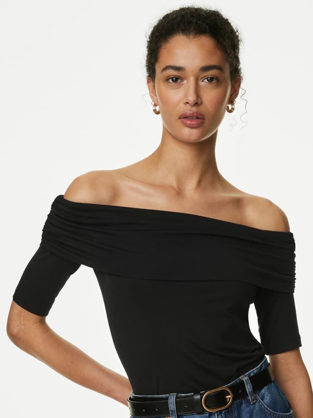 

Marks & Spencer Off-Shoulder Bardot Top, Black