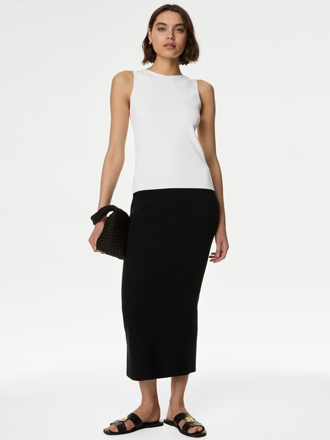 

Marks & Spencer Women Solid Sleeveless Top, White