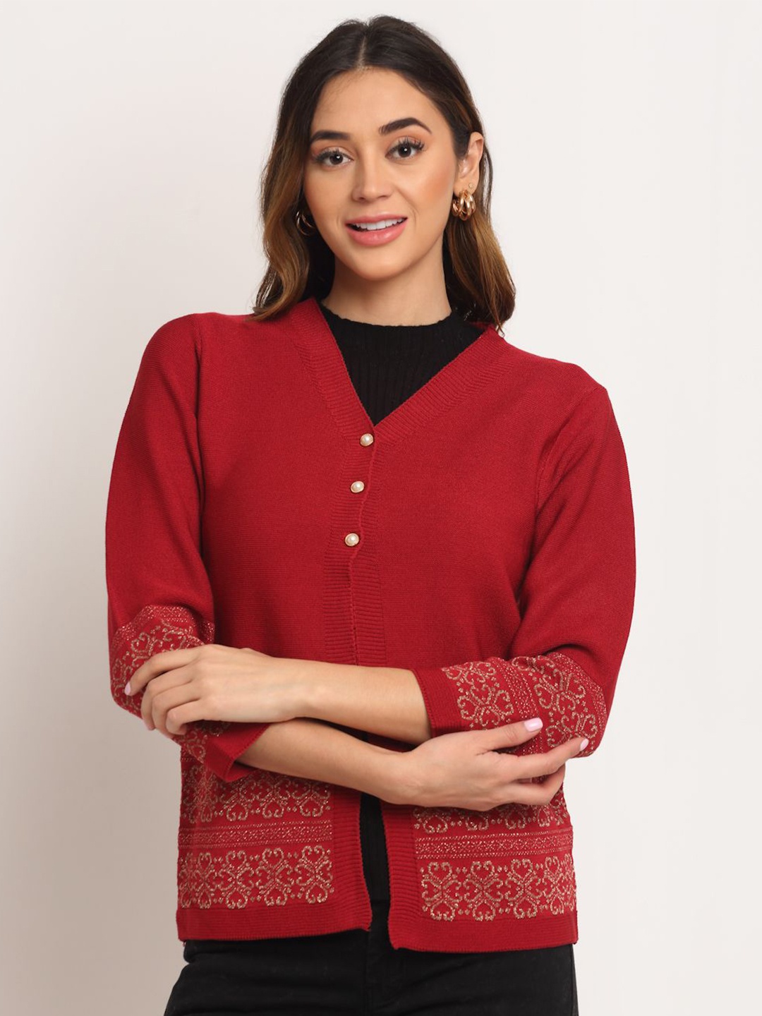 

Global Republic Women Cardigan, Maroon