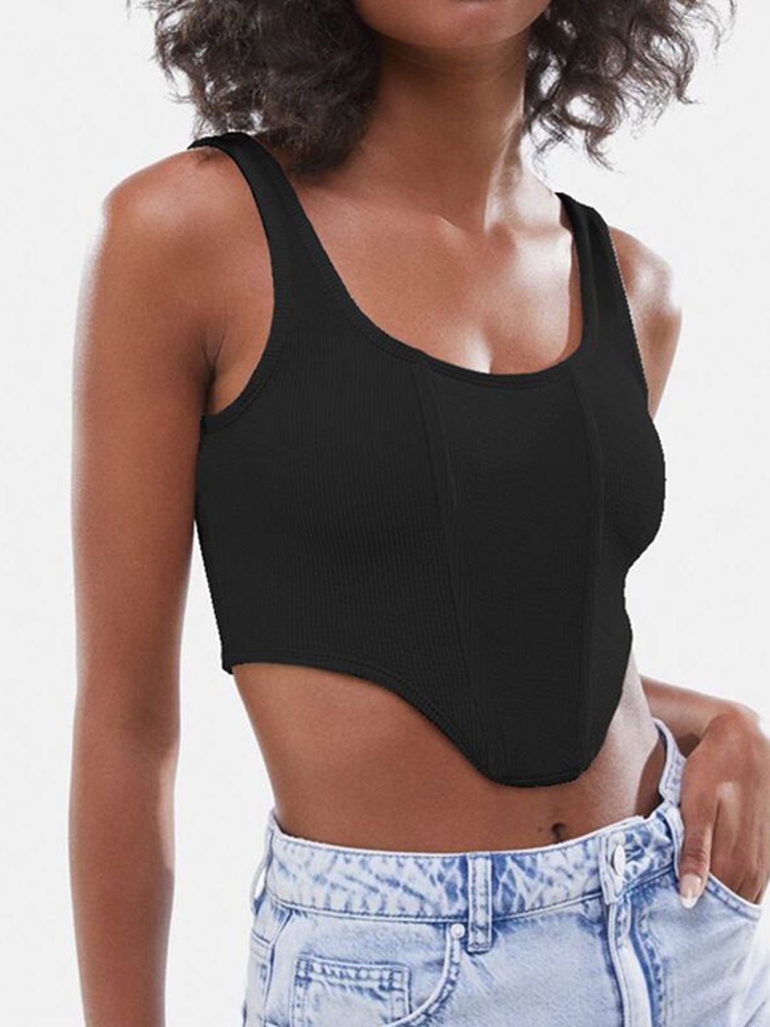 

StyleCast x Revolte Cotton Tank Top, Black