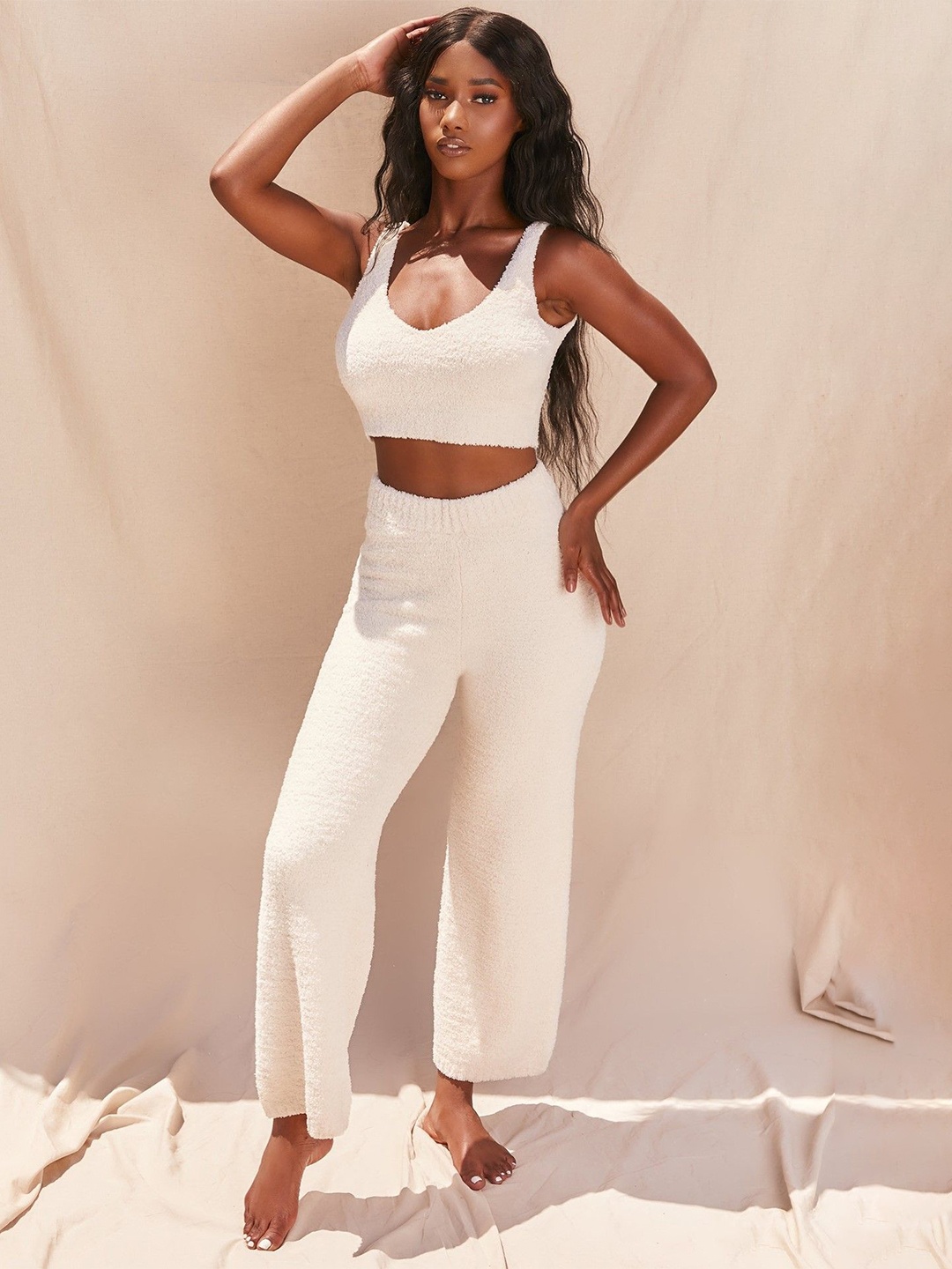 

StyleCast Women Round Neck Sleeveless Co-Ords, White