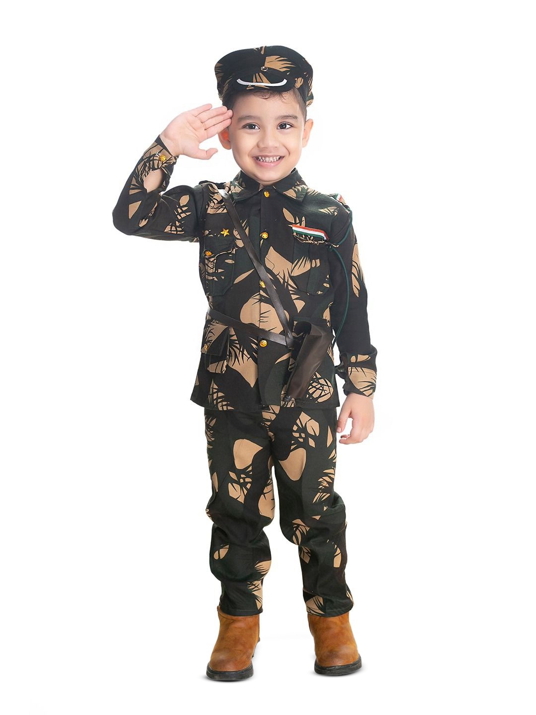 

BAESD Boys T-shirt with Trousers, Olive