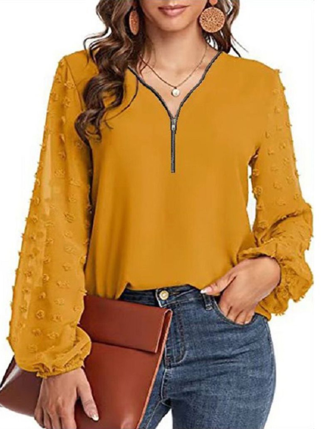 

StyleCast Chiffon Top, Mustard