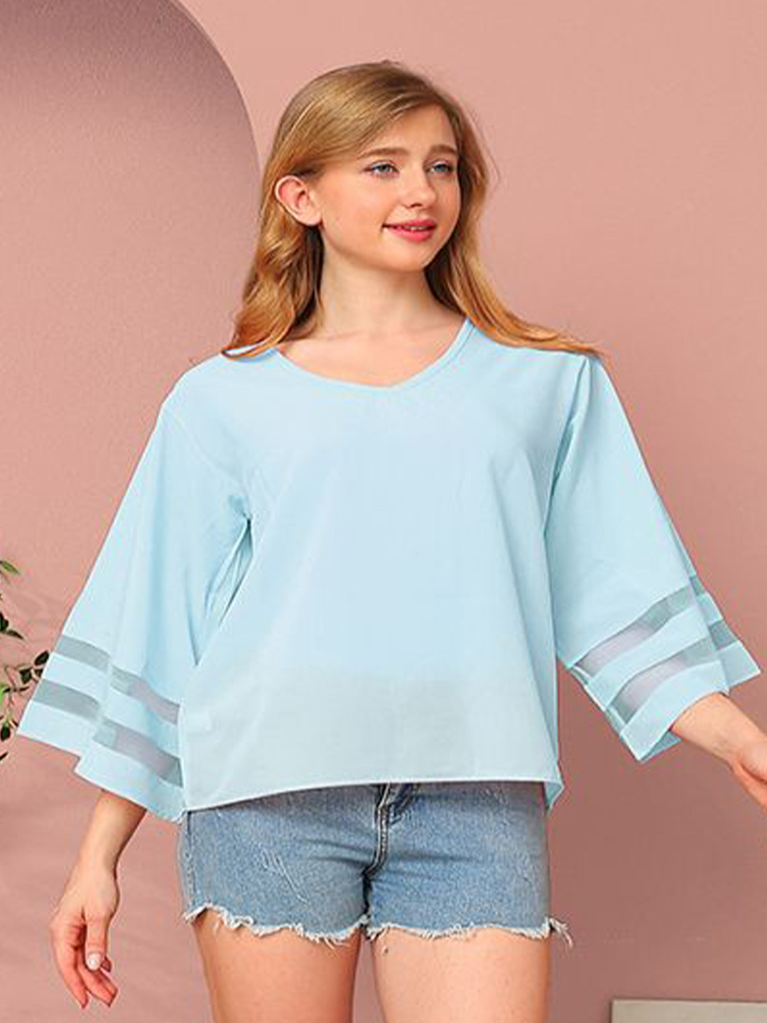 

StyleCast Chiffon Top, Blue