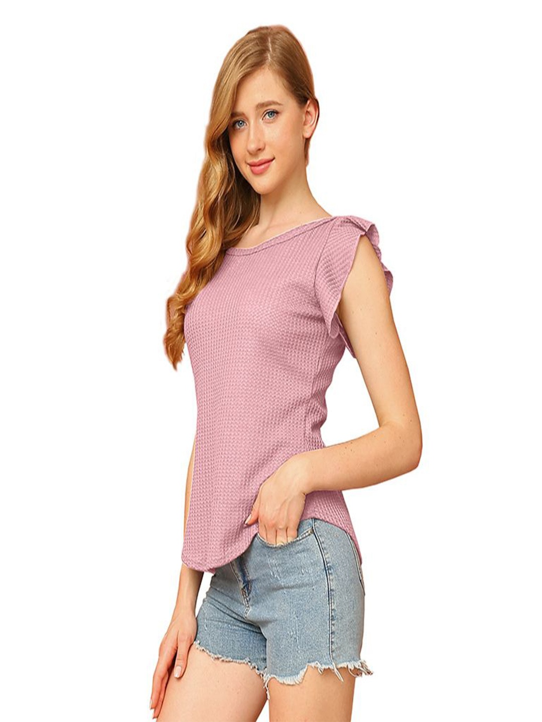 

StyleCast Flutter Sleeve Top, Purple