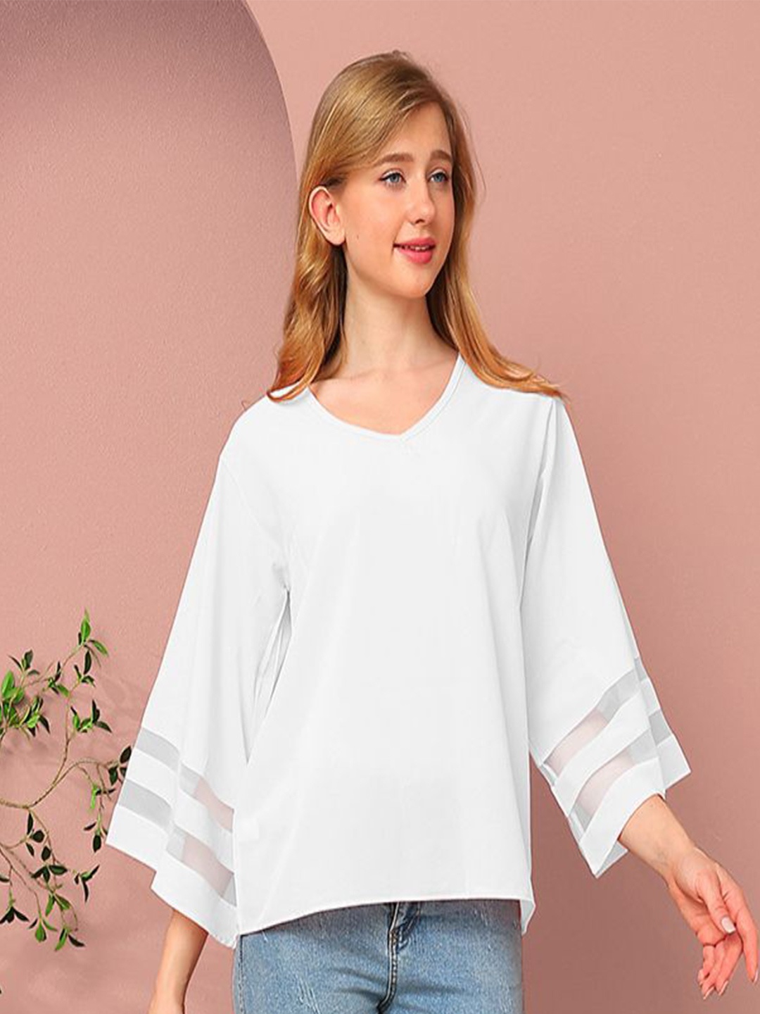 

StyleCast Chiffon Top, White