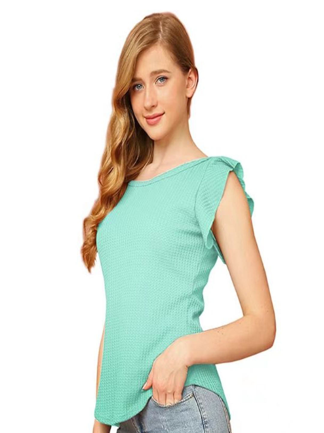

StyleCast Flutter Sleeve Top, Green