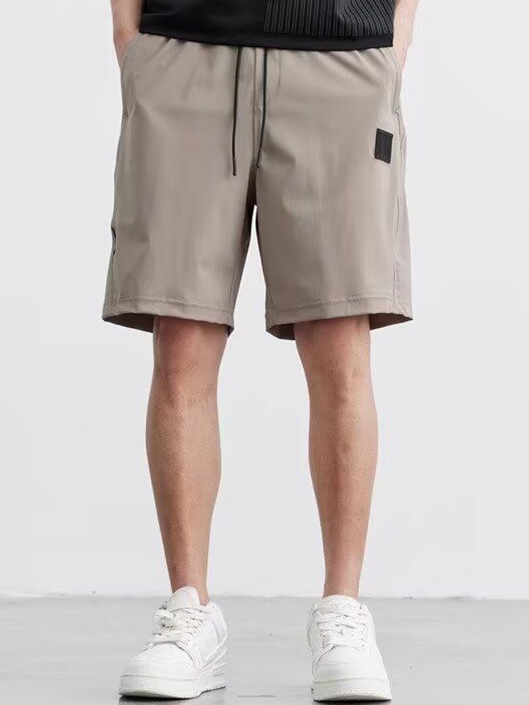 

StyleCast Men Mid-Rise Shorts, Beige