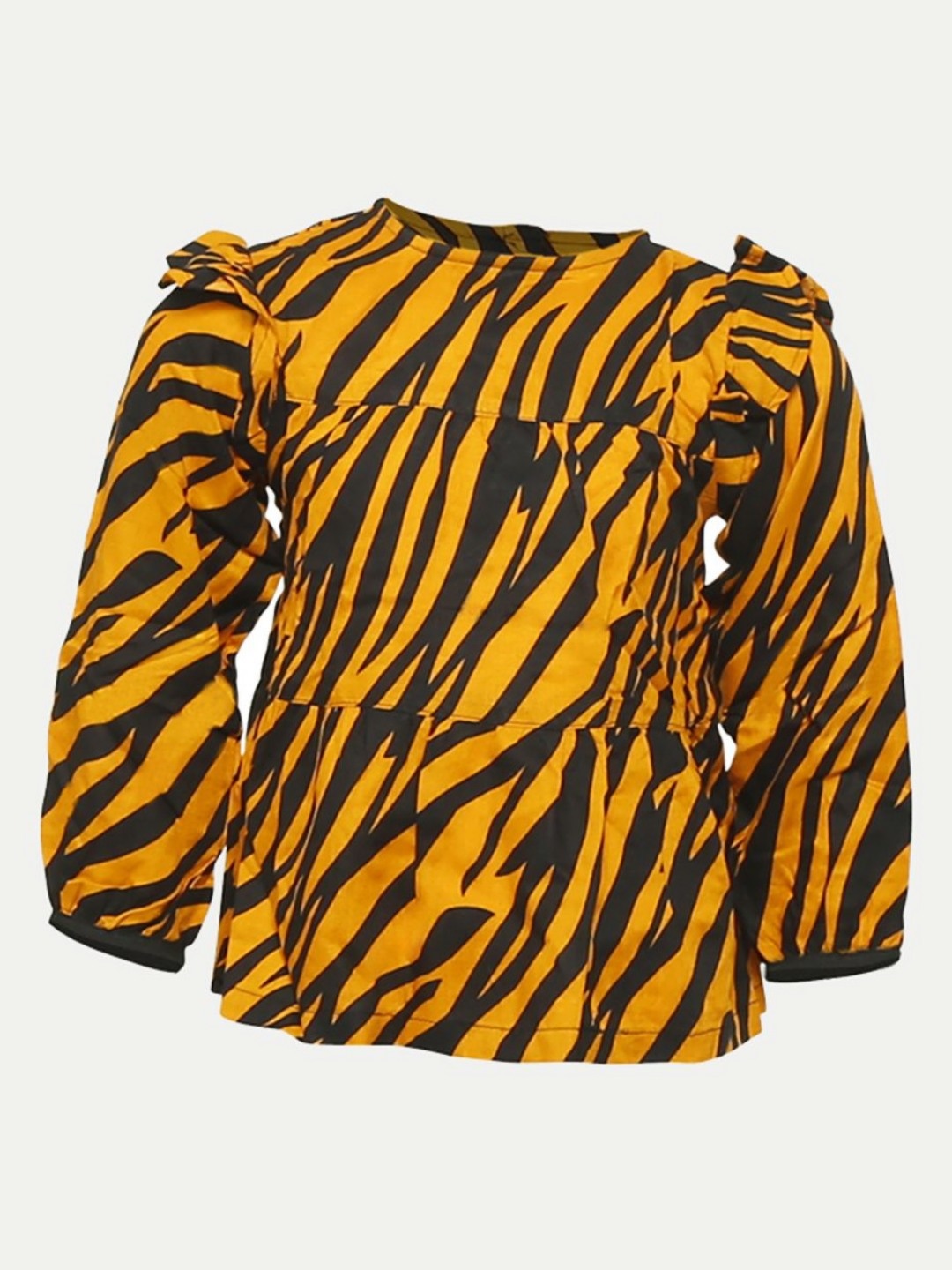 

BAESD Girls Striped Applique T-shirt, Orange