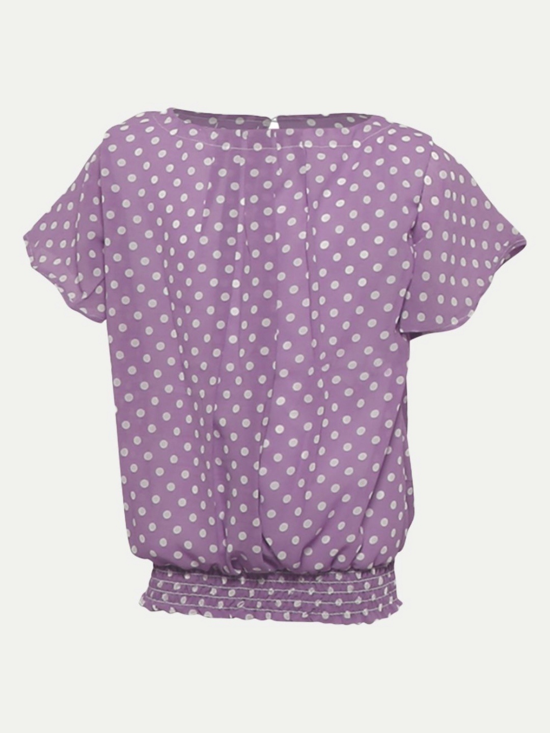 

BAESD Girls Polka Dot Printed Polo Collar Pockets T-shirt, Pink