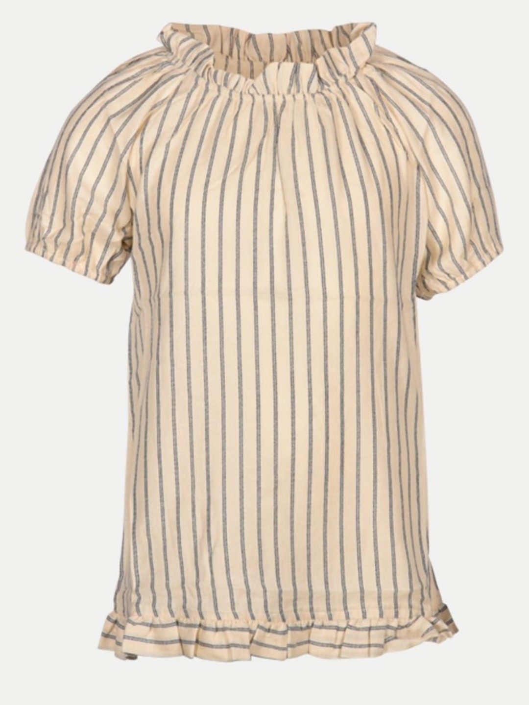 

BAESD Girls Striped Pockets T-shirt, Beige