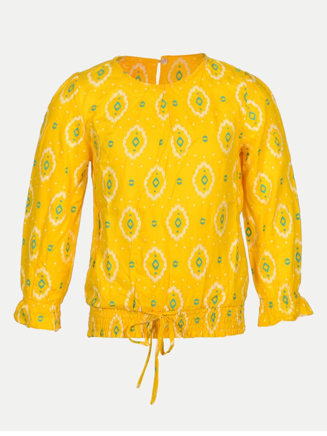 

BAESD Girls Printed Applique T-shirt, Yellow