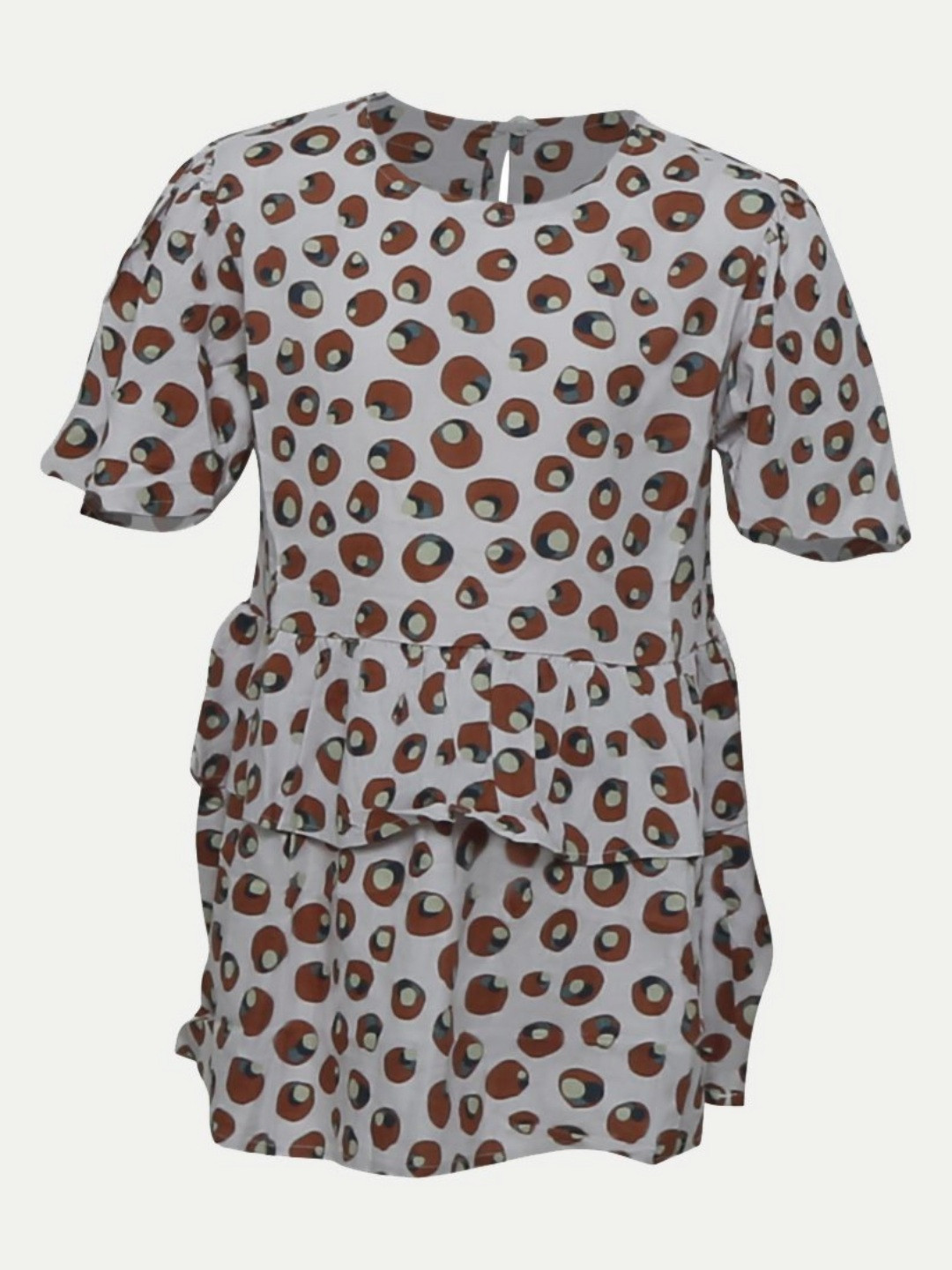 

BAESD Girls Camouflage Printed Mandarin Collar Pockets T-shirt, White