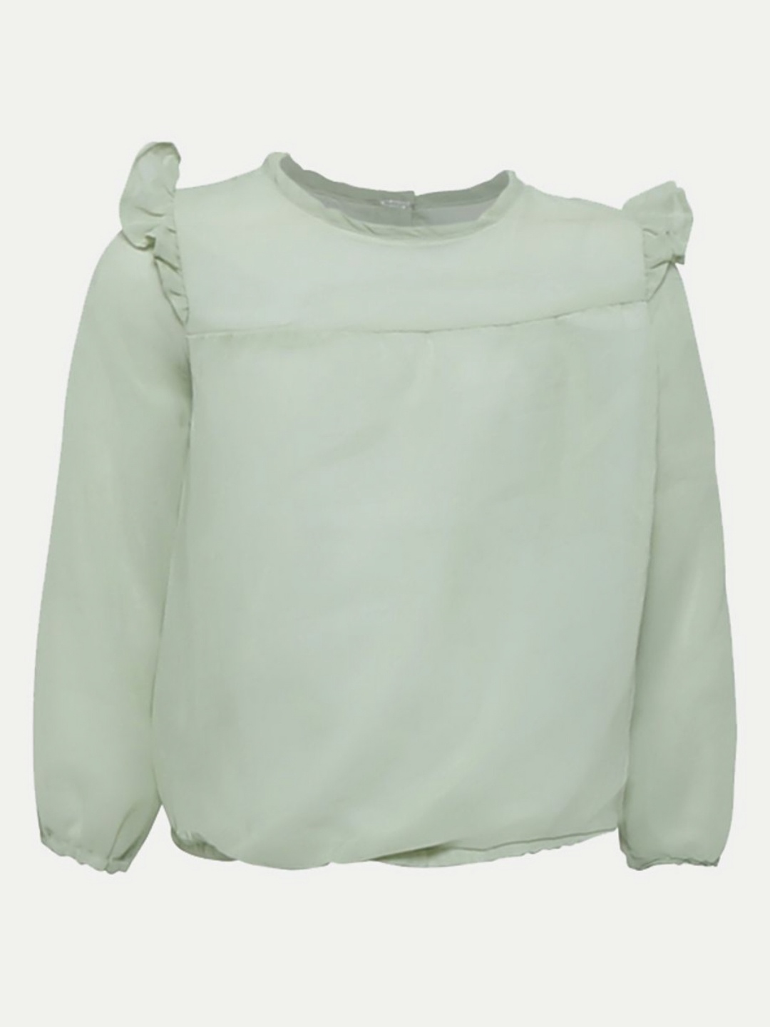 

BAESD Girls V-Neck Raw Edge T-shirt, Green