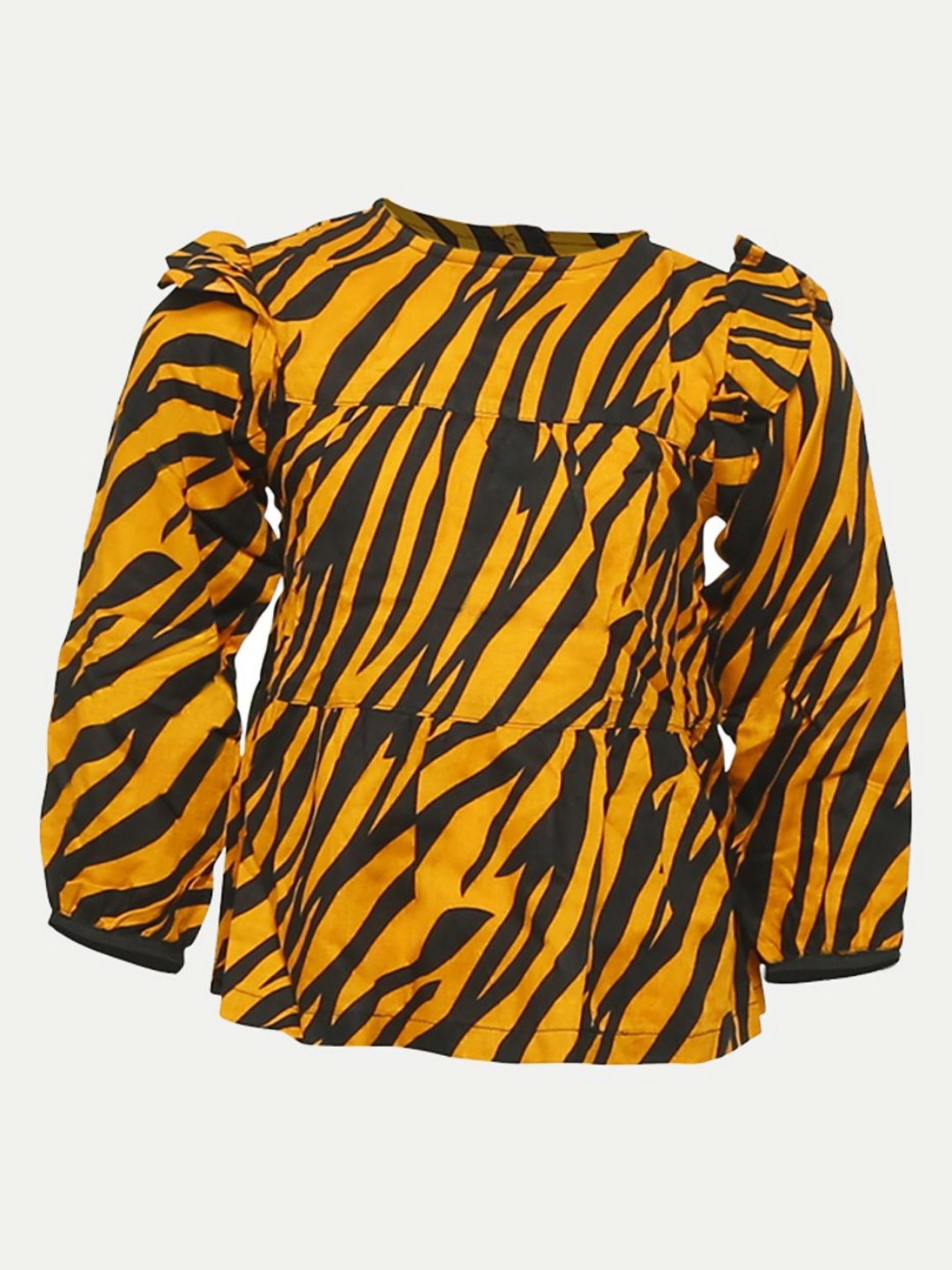 

BAESD Girls Striped Applique T-shirt, Yellow