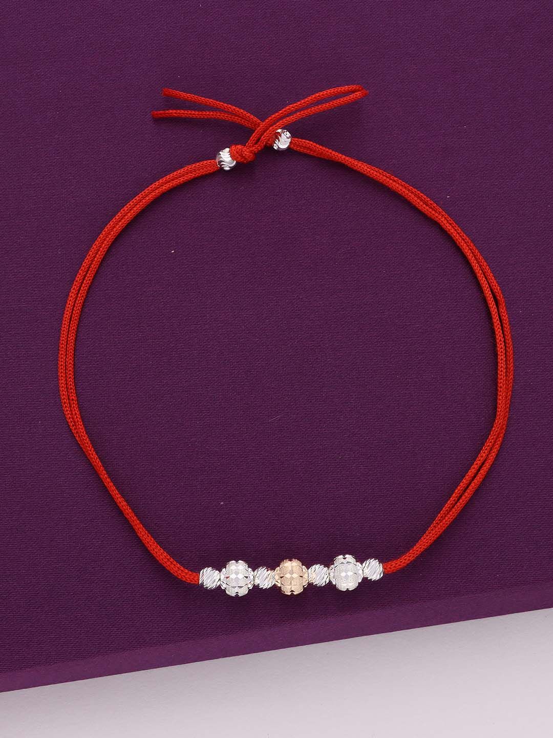 

KAI JEWEL 925 Sterling Silver Beaded Thread Rakhi