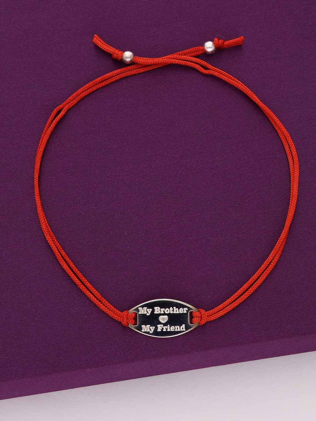 

KAI JEWEL 925 Sterling Silver Stone Studded Thread Rakhi