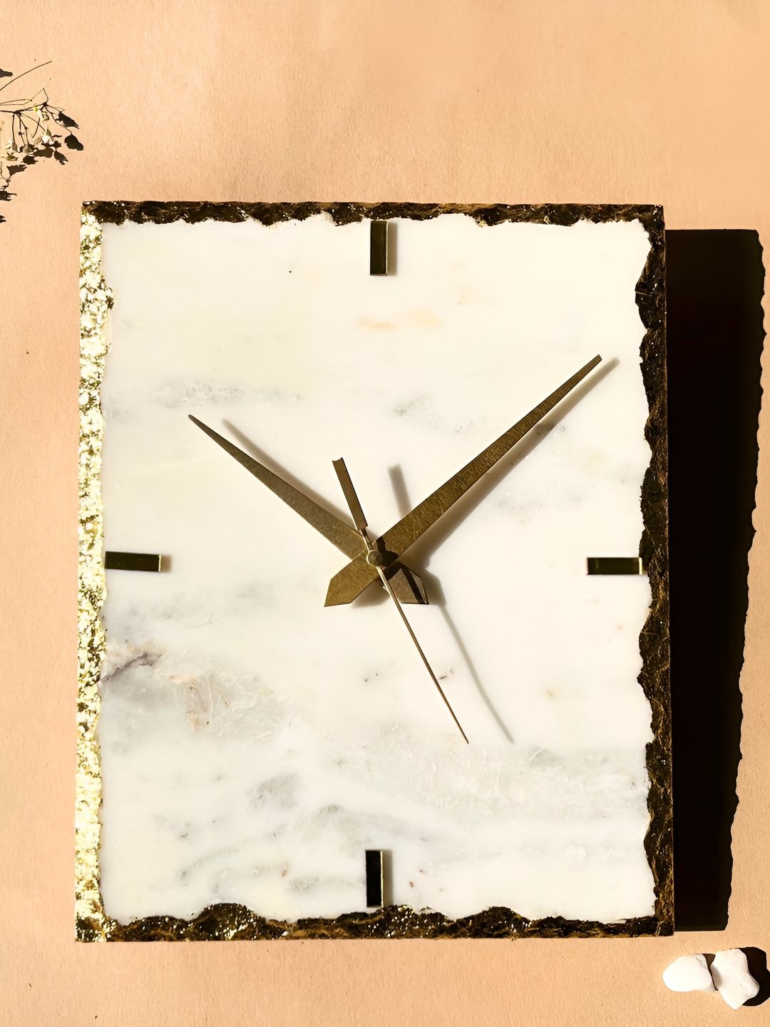 

HOMEARTE White & Yellow Rectangle Contemporary Wall Clock