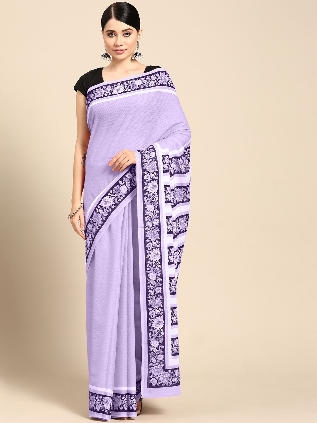 

BUTA BUTI Pure Cotton Saree, Lavender