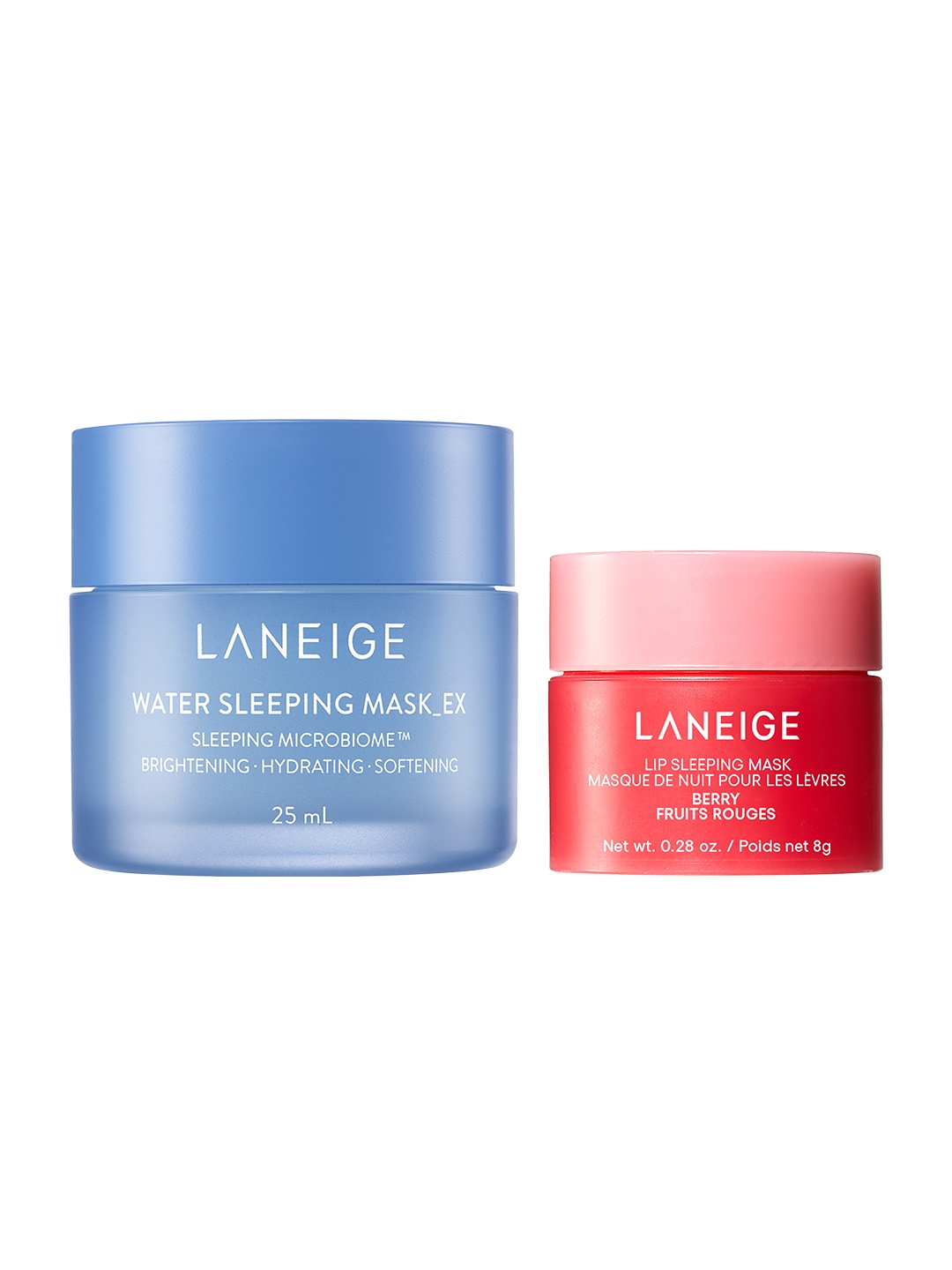 

LANEIGE Set of Lip Sleeping Mask EX - 8 g & Water Sleeping Mask EX - 25 ml, Blue