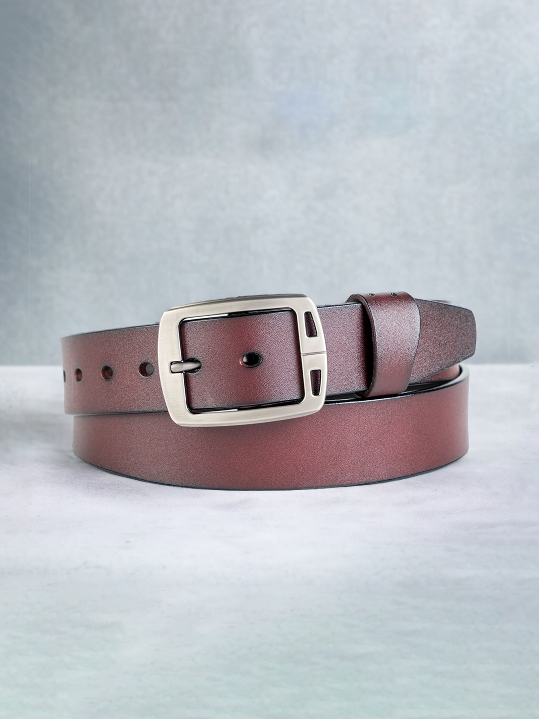 

CHOKORE Men Leather Belt, Maroon