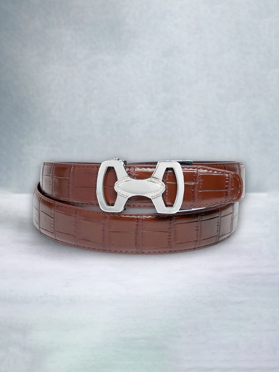 

CHOKORE Men Textured Belt, Brown