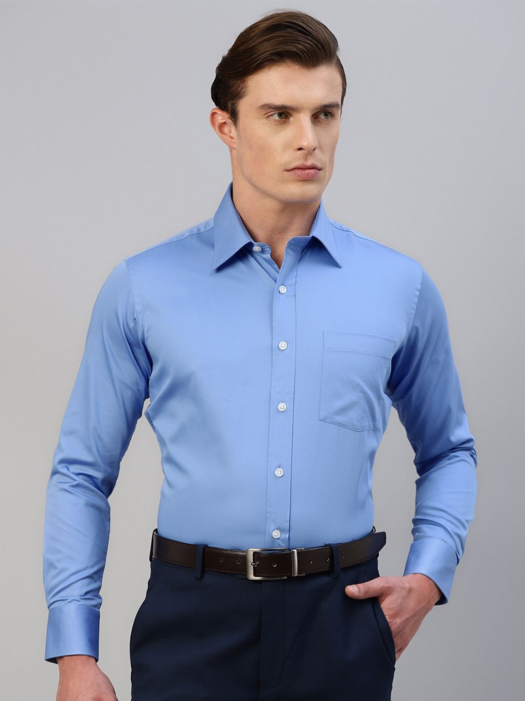 

Givo Men Smart Opaque Formal Shirt, Blue