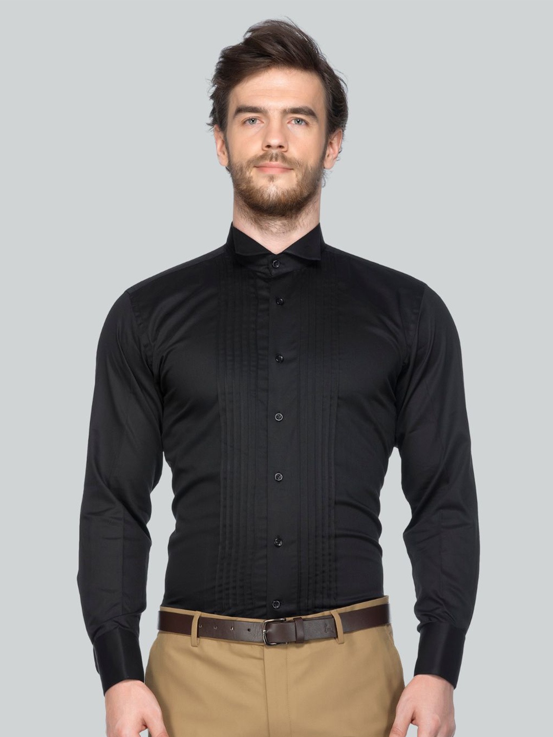 

Givo Men Smart Opaque Party Shirt, Black