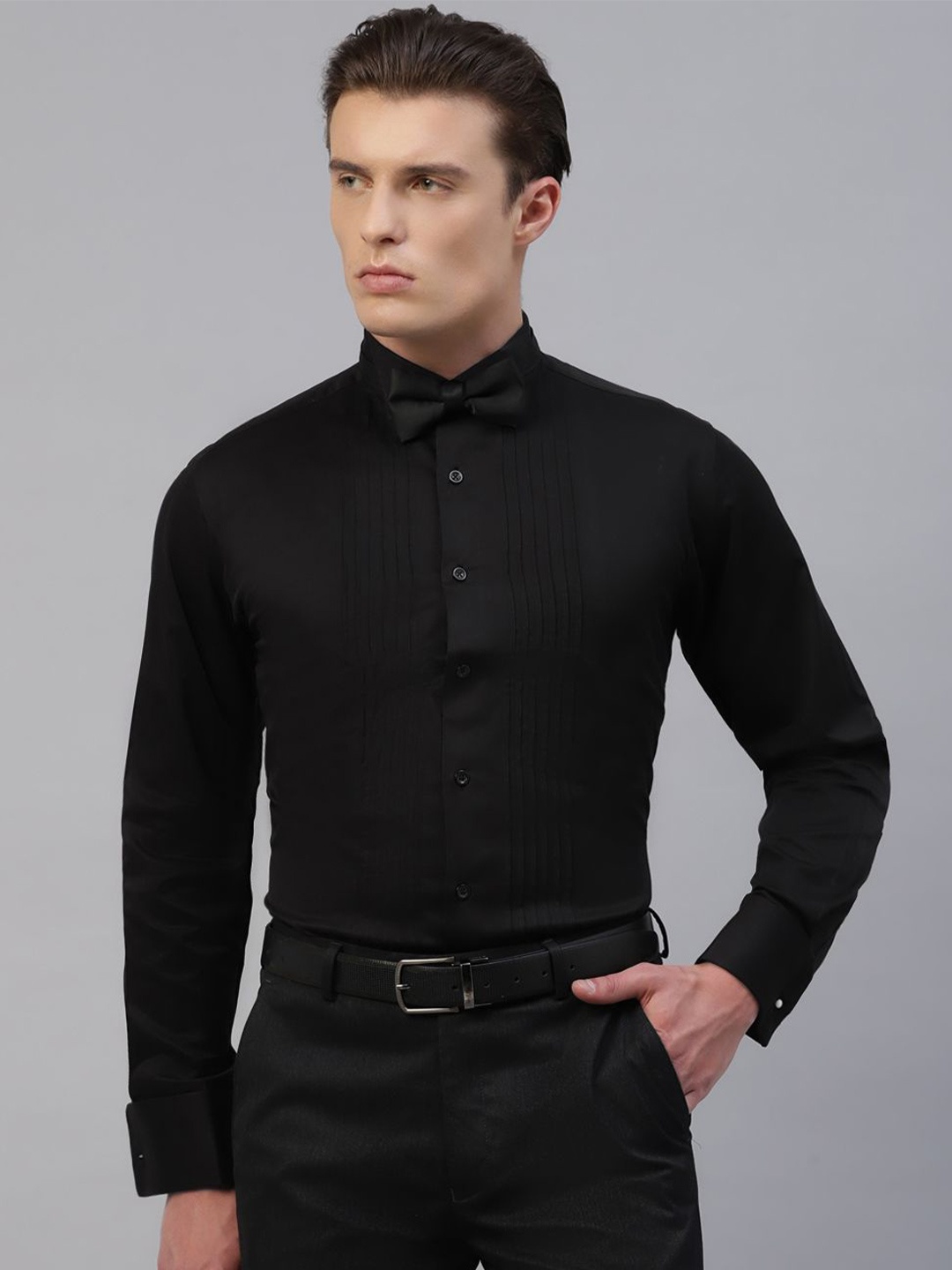 

Givo Men Smart Opaque Party Shirt, Black