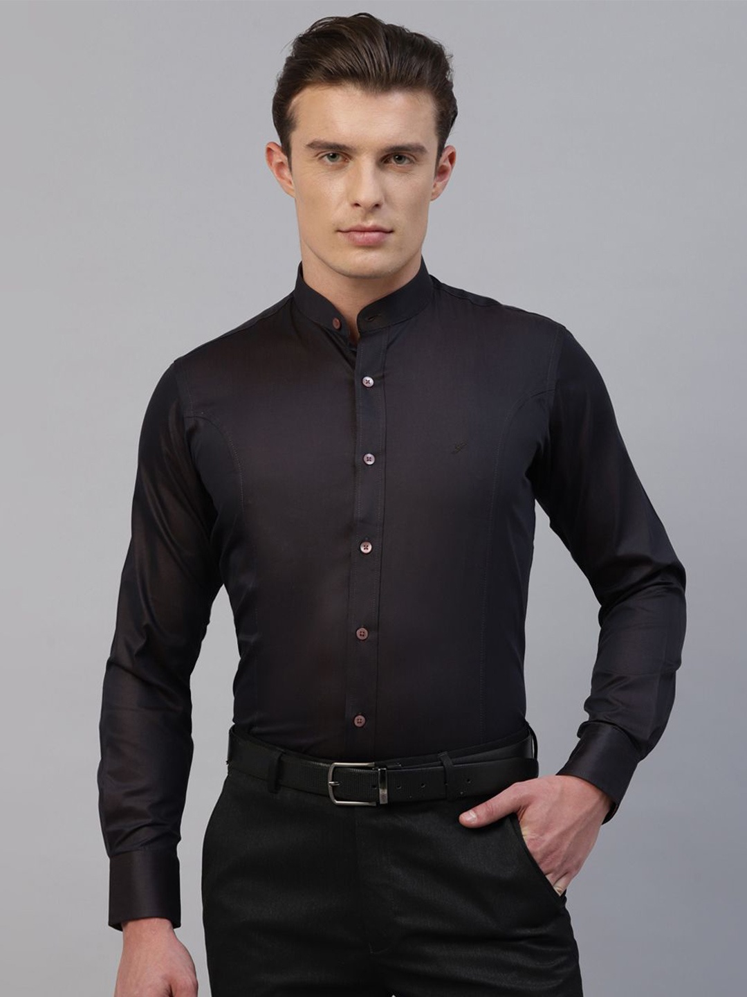

Givo Men Smart Opaque Party Shirt, Brown