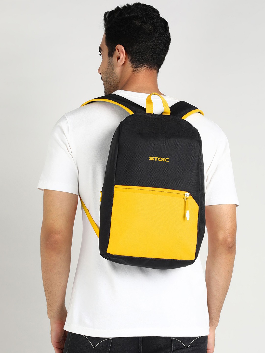 

STOIC Unisex Brand Logo Backpack, Yellow