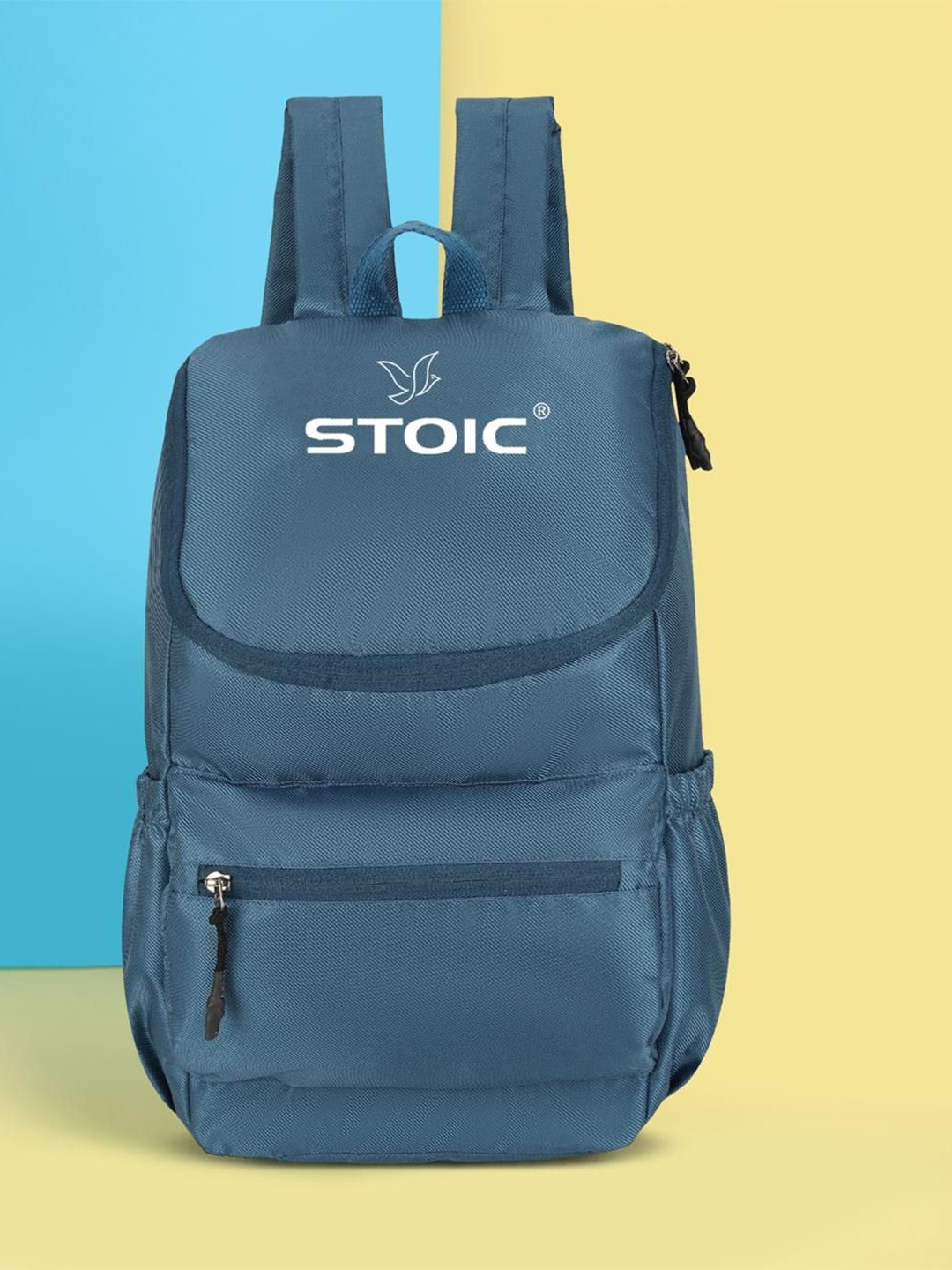 

STOIC Women Brand Logo Backpack with Anti-Theft, Blue