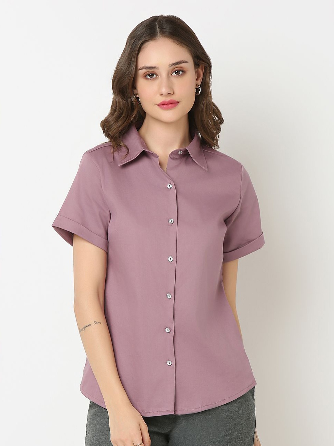 

NOT SO PINK Women Smart Opaque Casual Shirt, Rose
