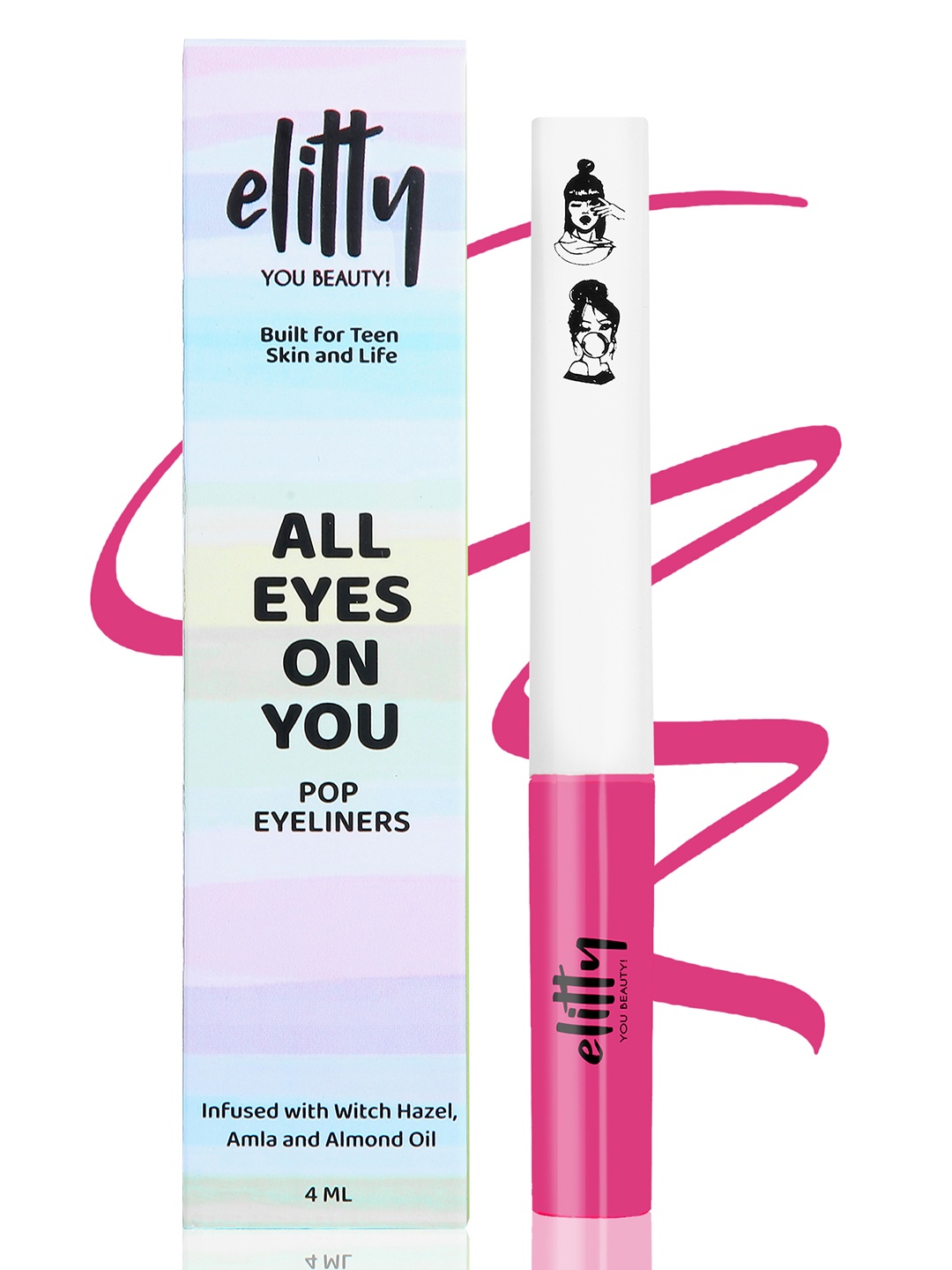 

Elitty Matte Finish Waterproof Eyeliner Lasts Upto 12 Hours-4 ml-High Key, Pink