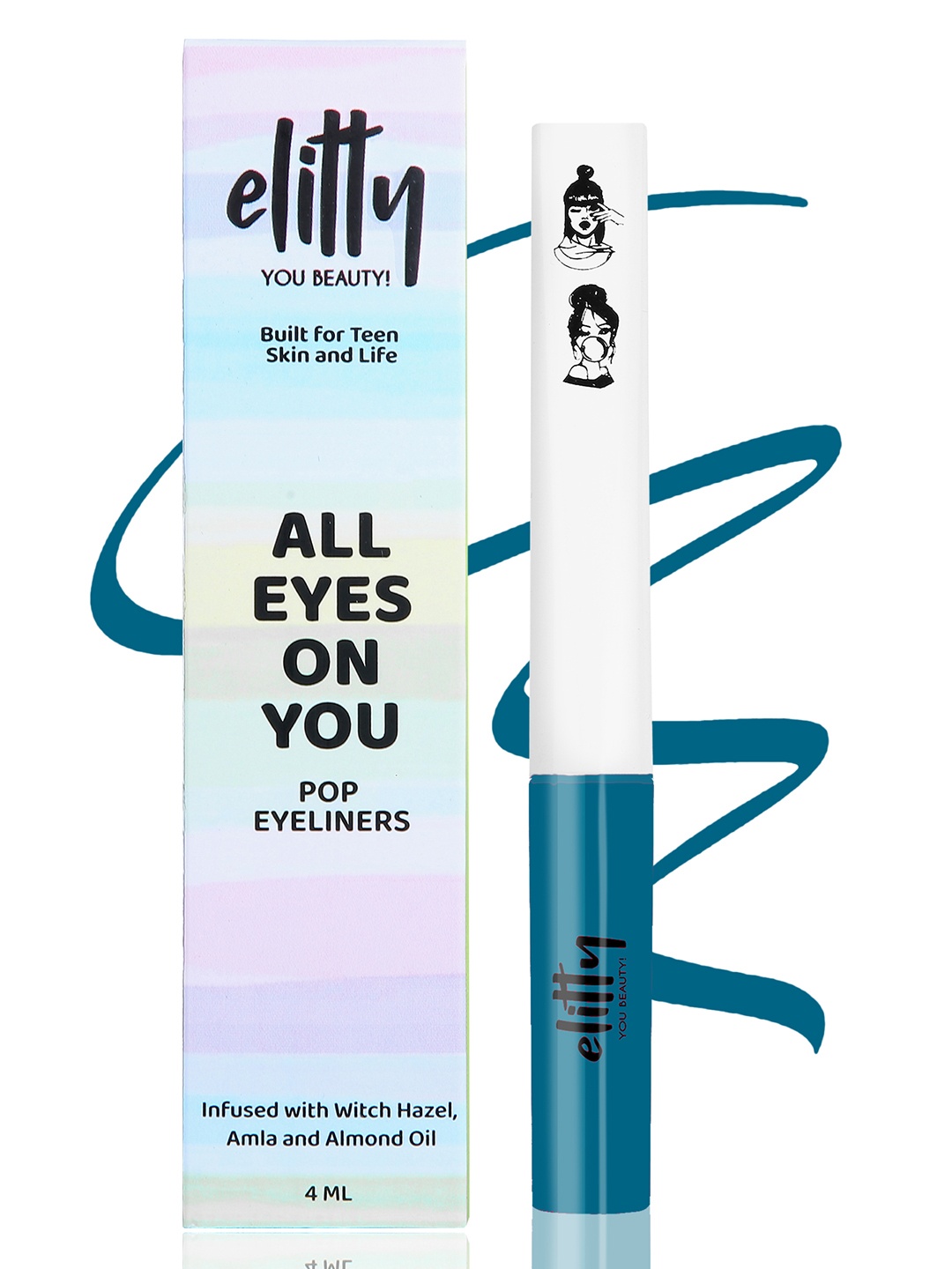 

Elitty Waterproof Eyeliner-Teal Blue-4ml