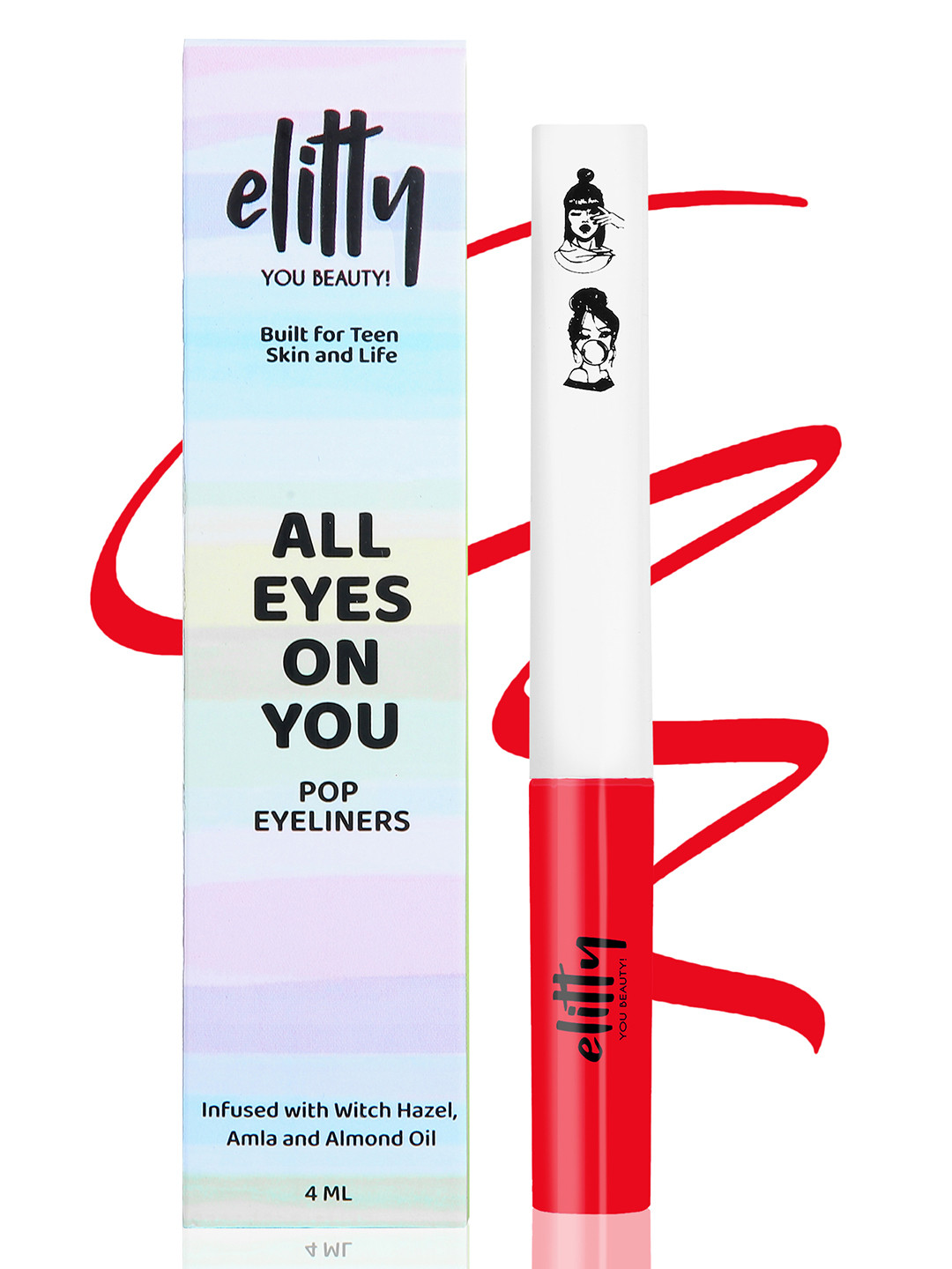 

Elitty Matte Finish Waterproof Eyeliner Lasts Upto 12 Hours-4 ml-Red Flag (Tomato Red)