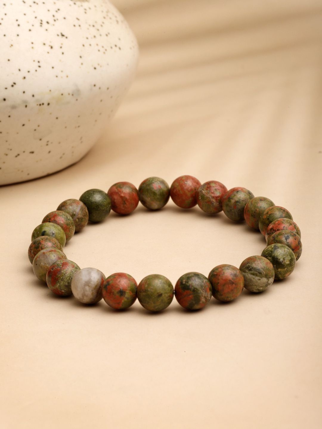 

Sanjog Green & Red Wraparound Rakhi Bracelet