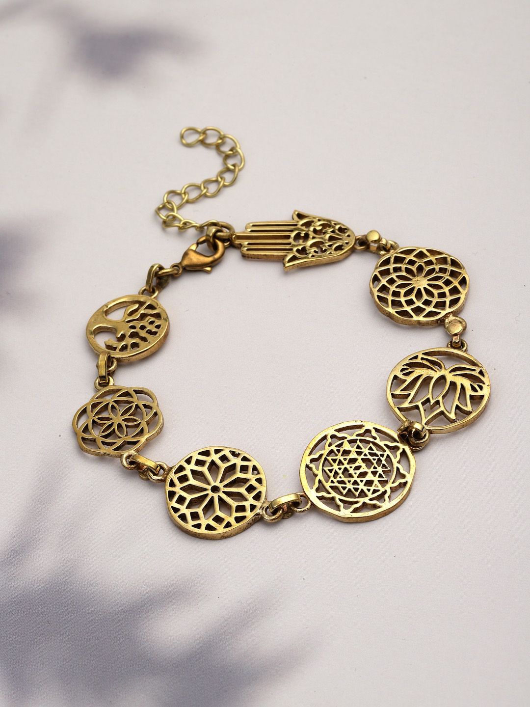 

Sanjog Textured Wraparound Rakhi Bracelet, Gold